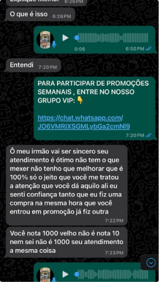 Feedback de revendedor